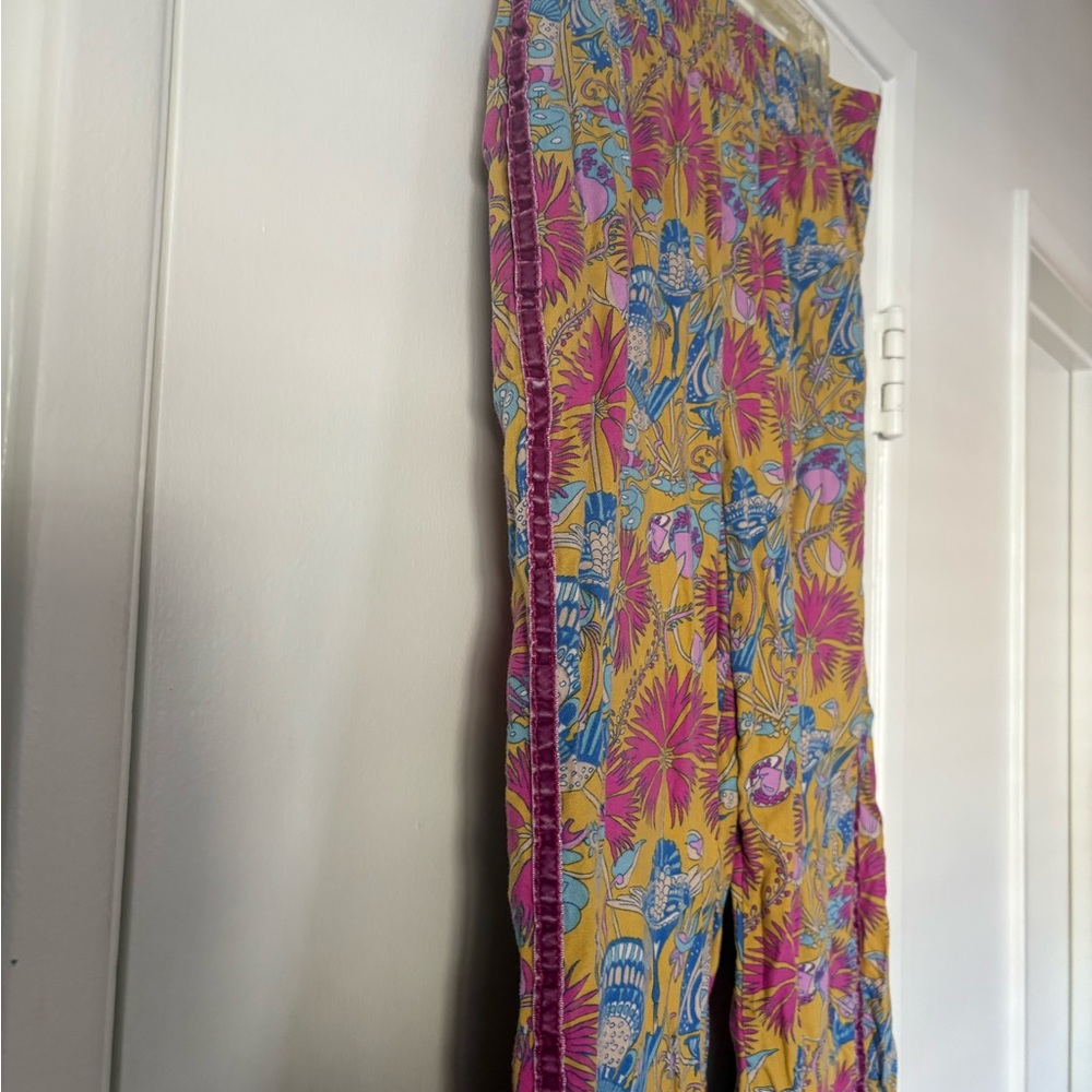Anthropologie Colorful Floral Lounge Pants Size S - Picture 4 of 9